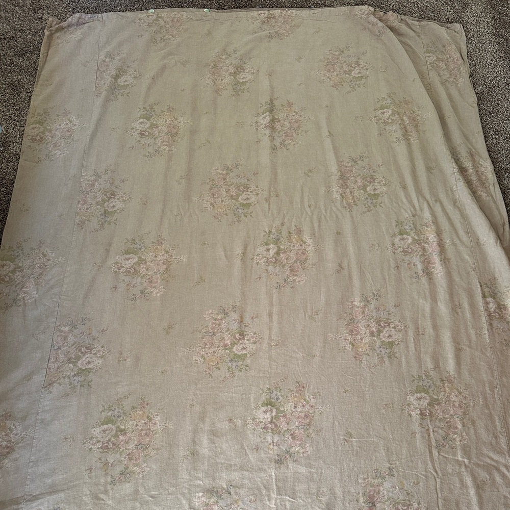 Bella Notte Linens 100% Linen twin duvet cover, Capiz Pearl Buttons